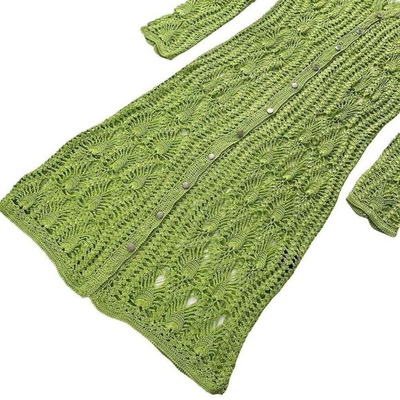 SER.O.YA Allison Crochet Cardigan in Lime - Picture 5 of 14